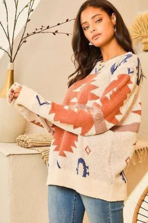 Way Out There Aztec Sweater