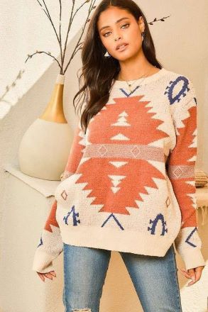 Way Out There Aztec Sweater