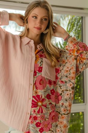 It's a Flower Kind of Day Shirt/Shacket