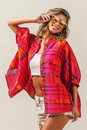 Keep It Easy Plaid Top